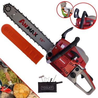 Imagem de Motosserra Anmax Cs5200b à Gasolina 2t 52cc 2,7hp Sabre 18'' Ponta Rolante Profissional