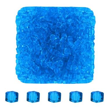 Imagem de Mandala Crafts Contas de cristal de cubo azul Capri de 3 mm – 500 contas de vidro facetadas para fabricação de joias, suprimentos de contas, artesanato DIY, pulseiras, colares, brincos e contas