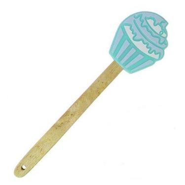 Imagem de Espátula de Silicone Cupcake com Cabo em Bambu - FU XING