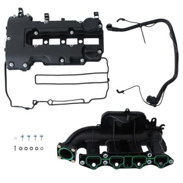 Imagem de 615-380 25200449 55573746 Coletor de admissão do motor e kit de tampa da válvula com tubo de válvula 25193343 ajuste 2012-2020 para Chevy Chevrolet Cruze Limited Sonic Trax Buick Encore 1.4L