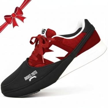 Imagem de Badass Moto Protetor de sapato de câmbio de motocicleta, capa de sapato de motocicleta, protetor de sapatos de mudança de marcha de motocicleta, protetor de bota antiarranhões - proteção de tênis para