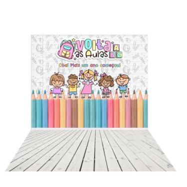 Imagem de Fundo Fotográfico Cenário Volta as Aulas Tecido (FVAA0019, 1,20 x 1,70m)