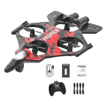 Imagem de Dynwave Avião RC de controle remoto com giro de 360°, para, fácil de controlar, planador RC de asa fixa para crianças, Vermelho com 1 Bateria