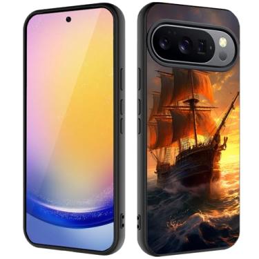 Imagem de Capa para Google Pixel 10 Pro XL, capa ultrafina de silicone líquido antiderrapante elegante, adequada para Pixel 10 Pro XL de 6,8 polegadas, navio pirata