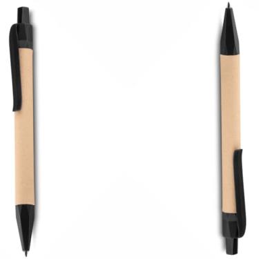 Imagem de Caneta Esferográfica em Alumínio Reciclado, Corpo Cilíndrico, Ponta 0.8cm, Escrita Azul, Refil Tipo Parker, Ponta Touch, Ambidestro, 15g (Kit 2 Preto)