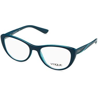 Imagem de Molduras de óculos Vogue VO5102 2469-51 – Petróleo de topázio/verde transparente