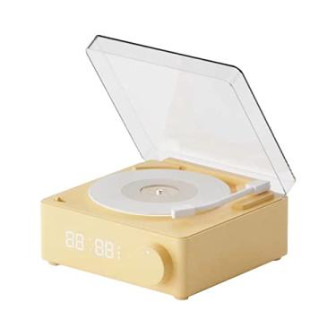 Imagem de Player de Música BT Sem Fio Relógio Despertador com Alto-Falante em Formato Vinil Retrô Portátil 3 Alarmes 5 Toques 10m