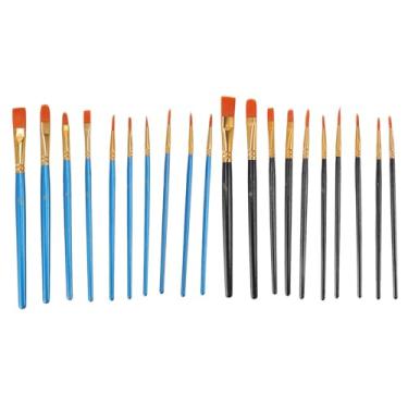 Imagem de SIWOTED 20 Pcs Pincéis Aquarela Elástico Nylon Escova 10 Tamanhos Diferentes Pincéis Aquarela Conjunto para Artistas Iniciantes