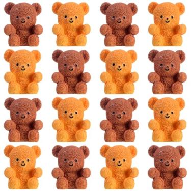 Imagem de Yousoontic 50 peças de urso de resina fofo urso em miniatura para presentes, mini figuras de animais, ornamentos para decoração de bolo de aniversário, faça você mesmo, lembrancinha de festa de