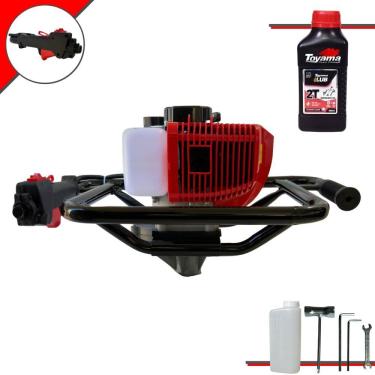 Imagem de Perfurador de Solo Sem Broca Anmax GD520B À Gasolina Motor 2T 52cc 2,2HP de Potência Alta Rotação e Performance + ÓLEO TOYAMA FG50 EXTRA