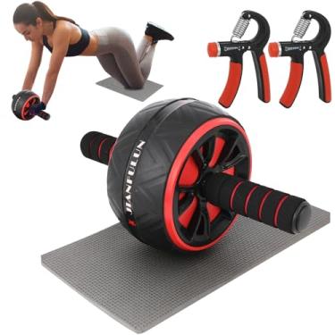 Imagem de Roda de rolo abdominal, equipamento de treino abdominal para treinamento de força abdominal e central, rodas de exercícios de ginástica em casa para mulheres e homens, com 2 acessórios de treinamento