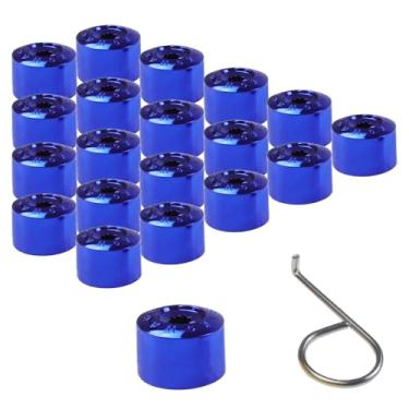 Imagem de Nihfien 20 peças de tampas de porca de roda de carro de 17 mm, tampas de proteção de parafuso de pneu automotivo à prova de poeira, ferramenta de remoção de desmontagem de substituição 1K0 601 173