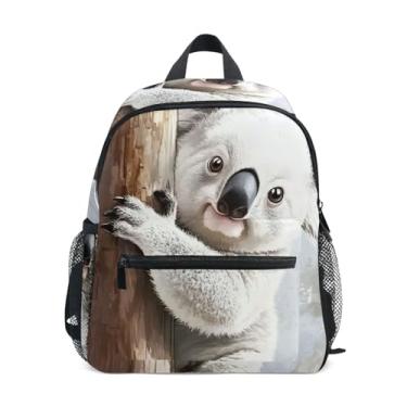 Imagem de GAIGEO Cute Koala Bear Animal Print Childrens Backpack with Whistle, Adjustable Chest Strap, Toddler Backpack for Girls Lightweight & Compact for Ages 3-8