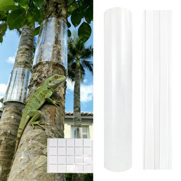 Imagem de oyhqes Protetor de tronco de árvore de plástico PET, envoltório de árvore de iguana com adesivo (240 x 40 cm)