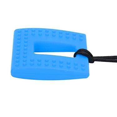 Imagem de Semme Mordedor de bebê Infantil Silicone Sensorial Mascar Brinquedos de Dentição Alívio Mordedor para Recém-nascidos Meninos Meninas Crianças Vermelho Azul Cinza Azul (Arca Quadrado)