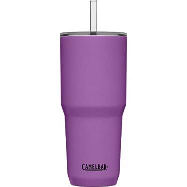 Imagem de CamelBak Copo de palha Horizon, aço inoxidável isolado, magenta de 850 g