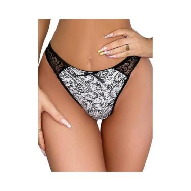 Imagem de Calcinhas Sexy De Renda Para Mulheres, Lingerie De Biquíni Respirável 