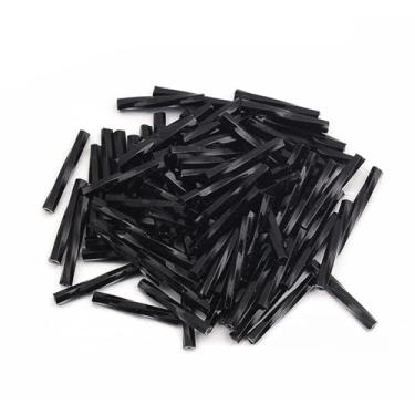 Imagem de YDJIANCAI 1200 peças de contas de corneta, acabamento metálico, contas de sementes de tubo longo de vidro de 6 mm para brinco, pulseira, colar, fabricação de joias, artesanato faça você mesmo (cor