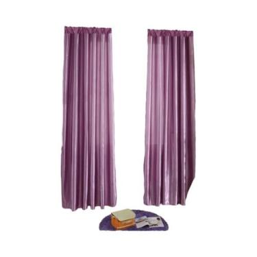 Imagem de Cortina De Pólo De Cetim Em Cor Sólida Para Decoração De Sala De Estar