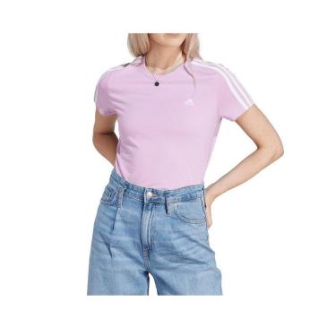 Imagem de Camiseta Feminina  Adidas 3 stripes Lilás - IM2795-Feminino