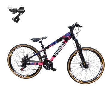 Imagem de Bicicleta 26 VikingX T25 21v Freeride Cambio Tras Shimano Pneu Slick Fino Fx Amarela1.50-Unissex