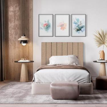 Imagem de Cabeceira Estofada Suspensa Palito para Cama de Solteiro 90 cm - Para 