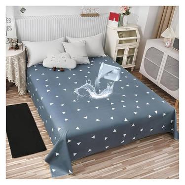 Imagem de SIELUNO Lençol de cama à prova d'água, leve, protetor de colchão, capas protetoras de móveis para cama de casal - B-230 x 250 cm (90 x 98 pol.)