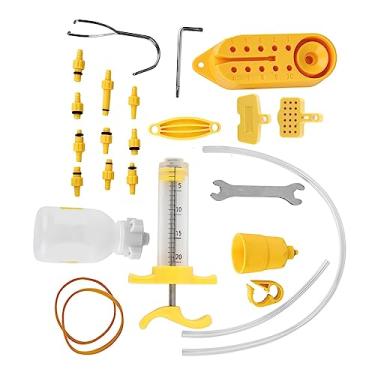 Imagem de Naroote Kit de Reparo de Sangramento de Freio a Disco para Bicicleta Hidráulica, Ferramenta Eficiente e Versátil para Troca de óleo de Bicicleta, Adequado para Todas As Alças de Freio, Inclui 10