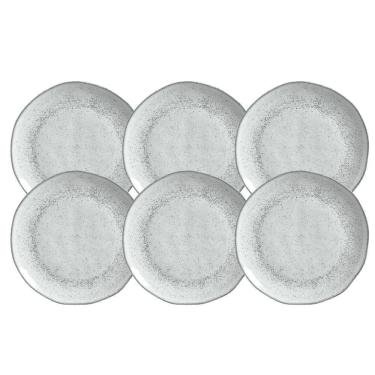 Imagem de Jogo De Pratos Raso Jantar 26Cm 6 Pçs Orgânico Echo Rustico