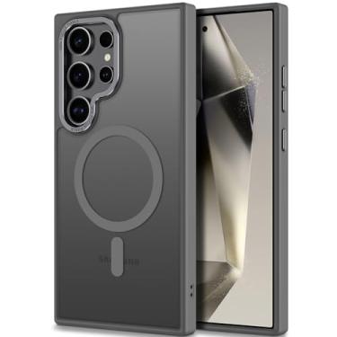 Imagem de Hython Capa para celular Samsung Galaxy S24 Ultra, magnética, translúcida, fosca [compatível com MagSafe] Capa protetora rígida fina e fina à prova de choque para mulheres, homens, meninas, meninos