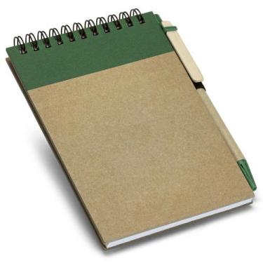 Imagem de Caderneta Pocket Eco com Caneta 10x14cm 60 Folhas Topget, Verde