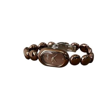 Imagem de Relógio Feminino Elegante de Pulso com Pulseira Metalizada – Design Oval, Analógico, Luxo Casual e Social