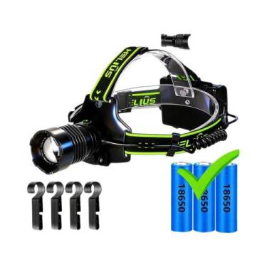 Imagem de Lanterna De Cabeça LED Fluorescente Recarregável USB De Alta Potência,