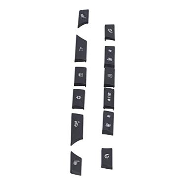 Imagem de Naroote Tampa da Chave do Botão do Aquecedor A/C Tampa de Controle Durável de Substituição para Série 5/6, Kit de Reparo de 12 Unidades para Interruptor Interno Carro, Adequado para Série 5 F07 GT