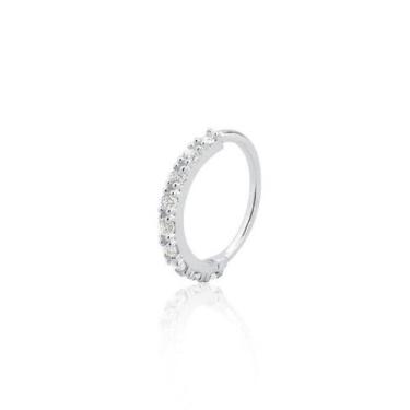 Imagem de Piercing Cravejado 7mm Nariz Hélix Prata 925 - FOR GIFT STORE