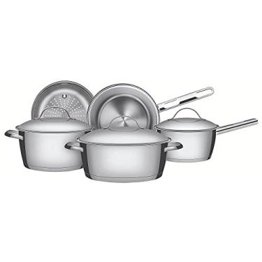 Imagem de Jogo de Panelas com Fundo Triplo 5 Peça, Tramontina, 65650310, Inox