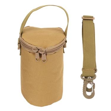 Imagem de Lâmpada de gás para acampamento, sacos com alça, grande capacidade, zíper duplo, panelas multifuncionais, capa de cilindro de gás para acampamento ao ar livre, caminhadas, mochila (Cor do solo)