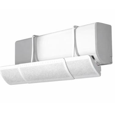Imagem de Defletor de Ar Condicionado Ajustável de 56 a 96cm, Direcionamento de Fluxo, Instalação Sem Ferramentas, Sistema de Regulagem de Ângulo, Compatível com Split