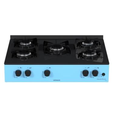 Imagem de Fogão de Mesa 5 Bocas Venax Grand Petit Line Azul Gás GLP