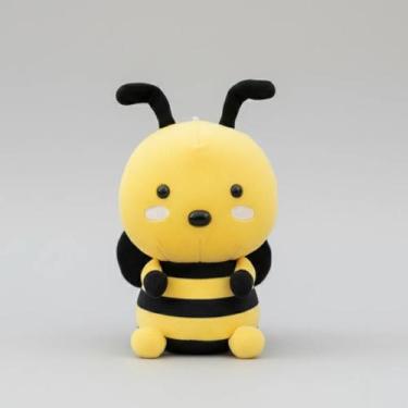 Imagem de Abelha Pelúcia Fofa Brinquedo Infantil Para Brincar E Dormir Amarelo -
