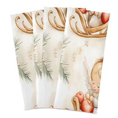 Imagem de xigua Cute Little Angels Conjunto de 6 panos de prato de cozinha, macios e altamente absorventes de secagem rápida para limpeza de pratos e limpeza manual, 71 x 45 cm