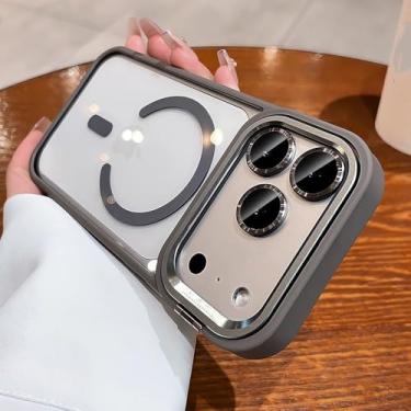 Imagem de Capa com suporte para câmera para iPhone 17 Pro Max Air, alça de pulso, película protetora para lente, compatível com iPhone 16, 15, 14 Plus, 11, 12, 13 Pro Max, cinza escuro, para iPhone 11