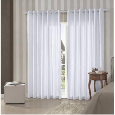 Imagem de Cortina Rústica 4,20 x 2,50 Pantex Bella Janela, Branco