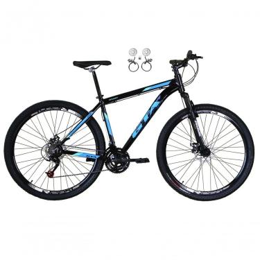 Imagem de Bicicleta Aro 29 Gta Start 21v Freio A Disco Hidráulico Alumínio Garfo Suspensão - Preto-azul Tam.17