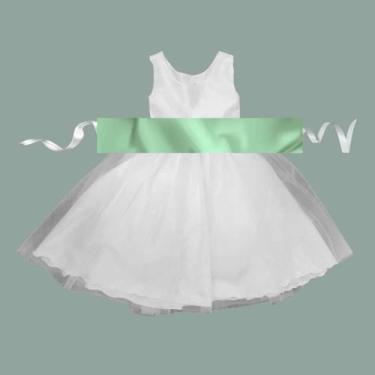 Imagem de Faixa Solta LISA Verde Chá Com Laço Atras REF4216 - Só Mariazinha, 6 A