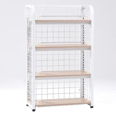 Imagem de Unidade de prateleira de supermercado resistente, estrutura de aço, suporte de saco de salgadinhos de piso/suporte de exibição de varejo, para farmácias, cozinha, farmácia, escritório, casa (cor