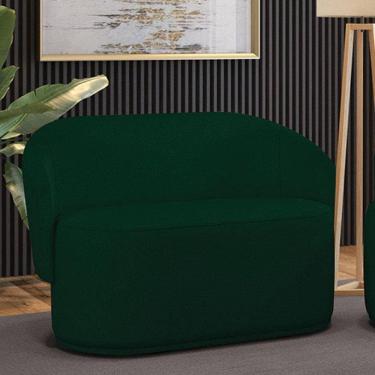 Imagem de Sofá 2 Lugares Namoradeira Orgânica Para Sala Malu Bouclê M11 - D`rossi Cor Verde
