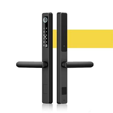 Imagem de Bloqueio de impressão digital TUYA impermeável ao ar livre código de aplicativo fechadura inteligente sem chave fechadura eletrônica para porta de alumínio/portão de ferro (tamanho: 45) ()