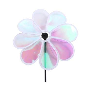 Imagem de Catavento Colorido De Oito Pás Repelente De Pássaros, Brinquedo Reflet