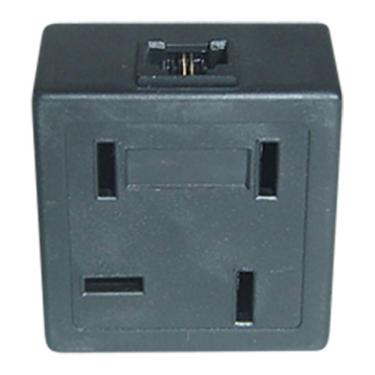 Imagem de Plug Adaptador Duplo Fone- Fax- Modem Preto